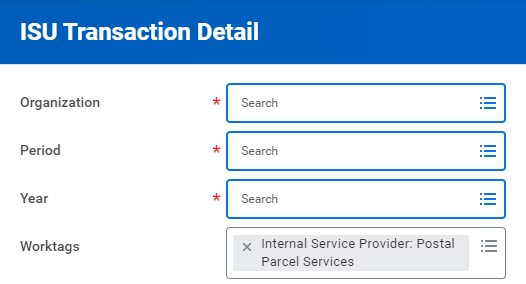Workday screen shot of transaction detail report fields